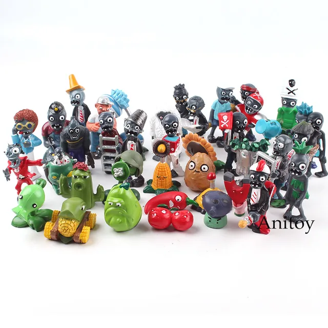 Best Price PVZ Plants vs Zombies Toy Figures PVC Plants vs Zombies Action Figure Collectible Model Toys Gifts 3-8.5cm 8pcs/set