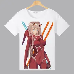 Новый аниме Дарлинг в FRANXX Футболка мужская футболка полиэстер с коротким рукавом топы