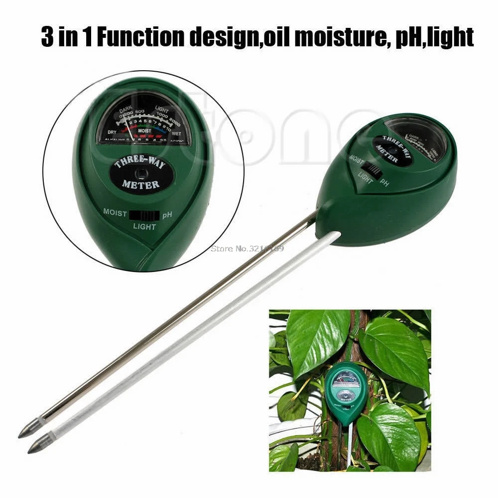 

For Hot 3 in1 PH Tester Soil Water Moisture Light Test Meter for Garden Plant Flower Kit Hydroponics Analyzer Promotion