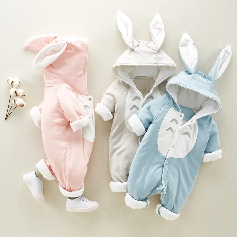 

New Baby Winter Romper Cotton Padded Thick Newborn Baby Girl Warm Jumpsuit Autumn Fashion Baby's Wear Kid Climb Clothes