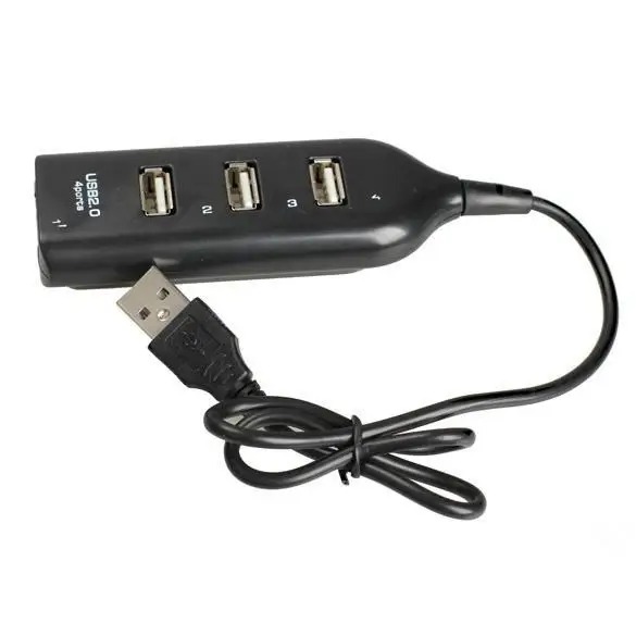 Высокоскоростной мини-Разветвитель USB 2,0 с 4 портами usb-хаб-адаптер для ПК, ноутбука, компьютера черного цвета и может использоваться только индивидуально