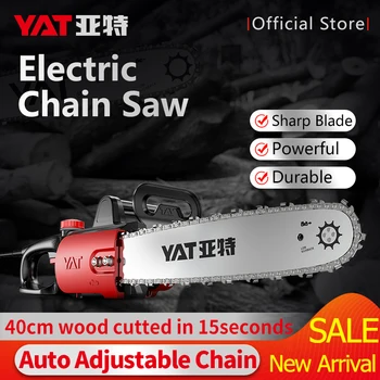 

YAT Electric Saw 1400W 220V Chain Saw for Woodworking Saw with Universal Chain DIY Power ChainSaw