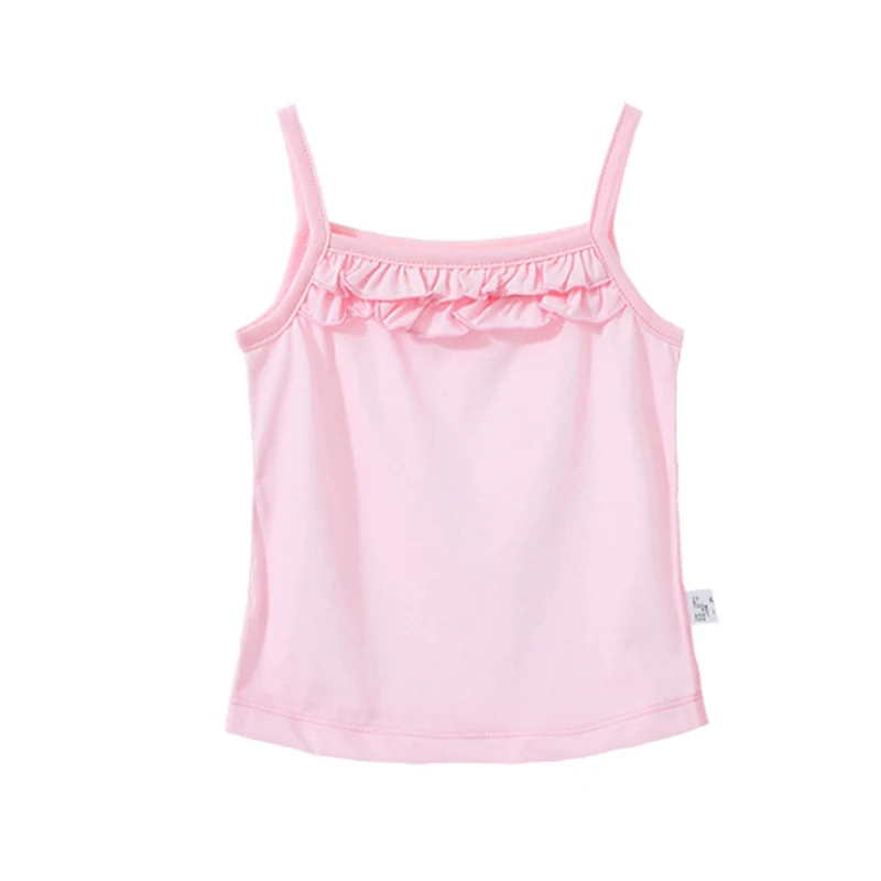 wholesale bulk ruffle tanks baby girl tank pink ruffled Camisole for