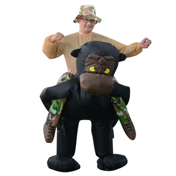 

Adult Inflatable Chimpanzee Costume cosplay Suit Blow Up Fancy Dress Festival Party Inflatable Black Orangutan Outfit Jumpsuit