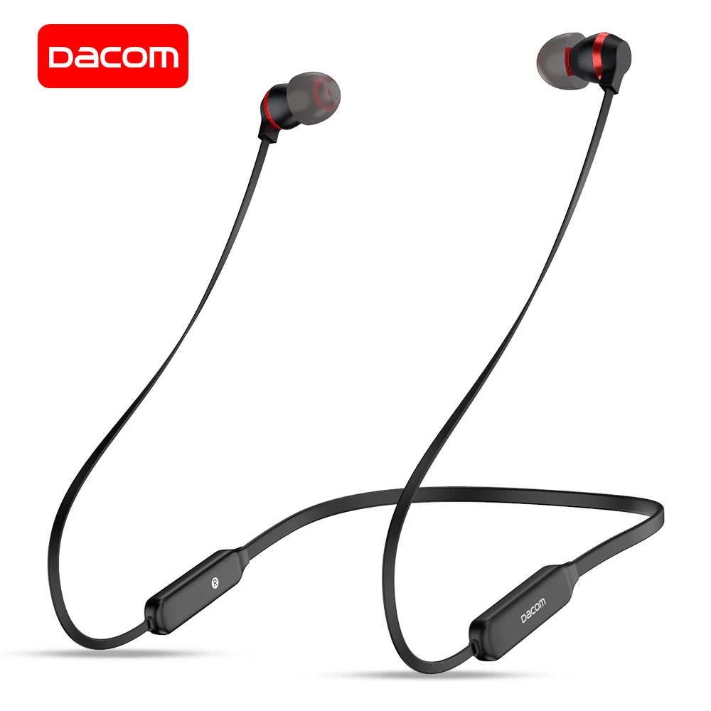 Беспроводные Bluetooth наушники DACOM L06 спортивные с микрофоном графеновым басом для