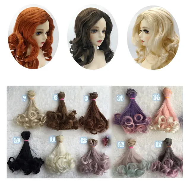 Fashion 15*100cm DIY Mini Tresses Doll Wig High Temperature Material