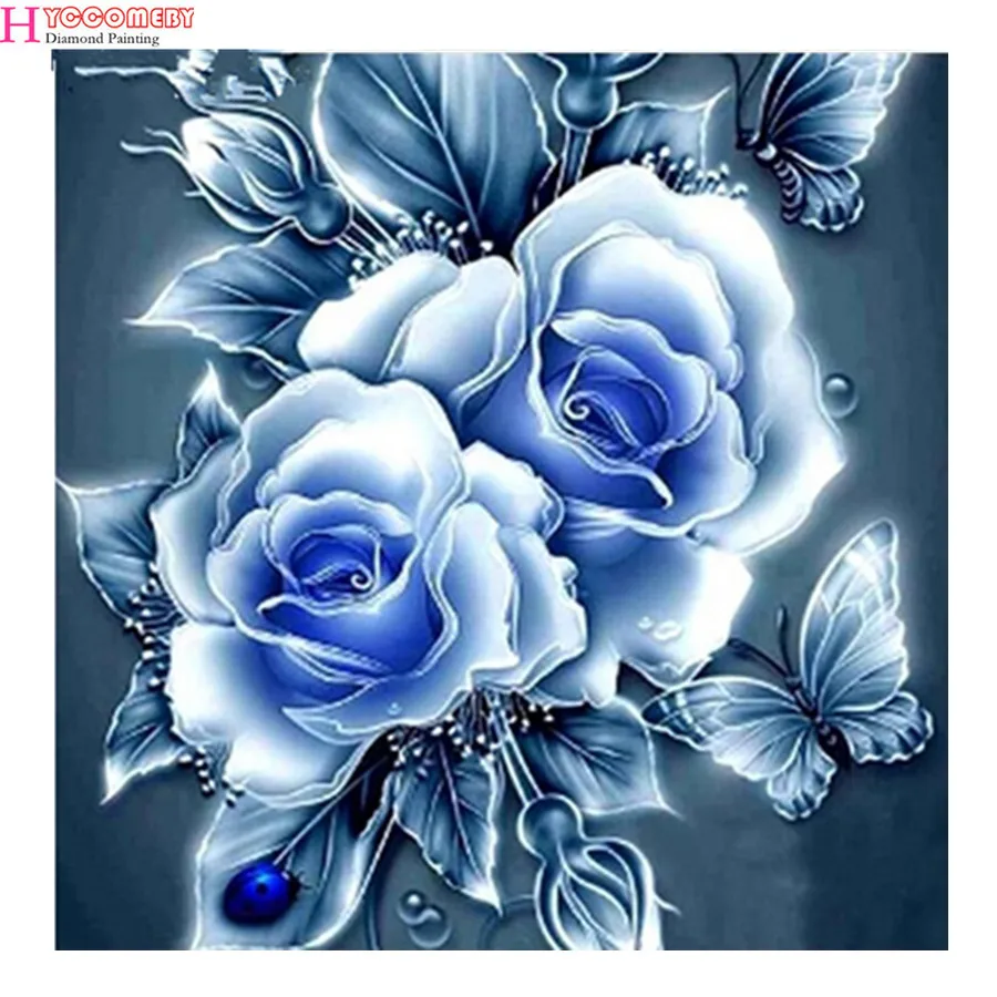 

New Full Dimond Mosaic Cross Stitch Unfinished Diy 5D Diamond Painting Rose Needlework Diamond Embroidery Flowers Christmas Gift