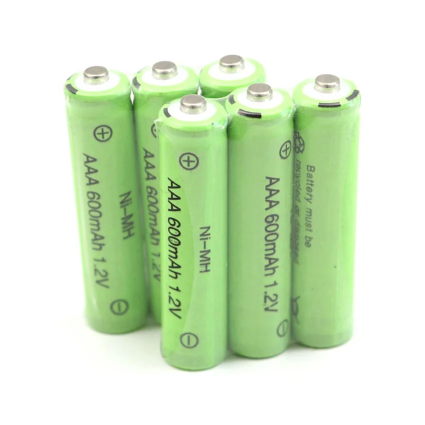 Аккумуляторные батарейки NIMH AAA 6 шт. Ni MH 1 2 В аккумуляторные 3A|nimh aaa|rechargeable batteryaaa
