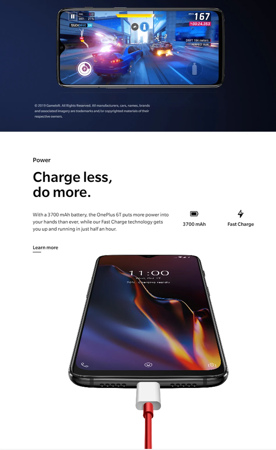 OnePlus 6 T 6 T глобальная Версия 8GB 128GB Snapdragon 845 Optic AMOLED 6,41 "дисплей 19,5: 9 20 MP 3700 mAh смартфон AI Dual Cam