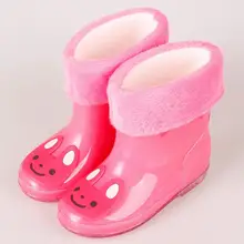 New Coming Rain Boots Warm Rain Boots For Boys And Girls Cartoon Children Fashion Rubber Baby
