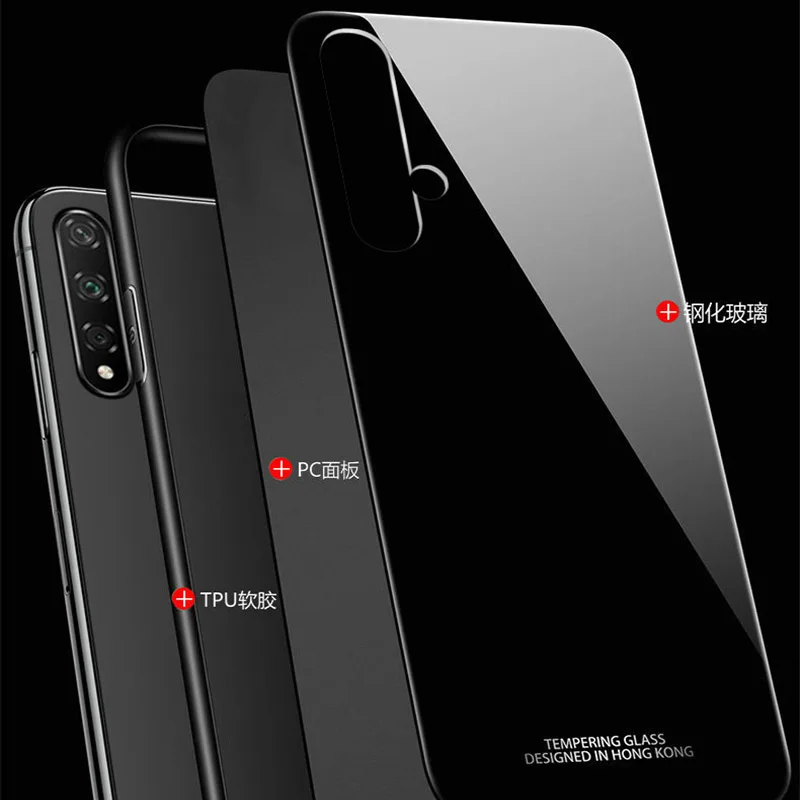 YueTuo Роскошный Жесткий стеклянный зеркальный чехол для huawei honor 20 pro lite 20i V20 view honor20