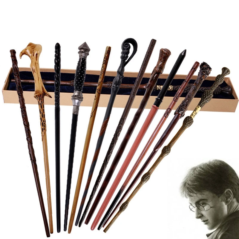 

Harri Potter Hermione Wands Colsplay Albus Dumbledore Magical Wand Elegant Ribbon Varinhas Kid Metal Iron Core Magic Wand