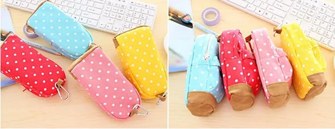 Стиль мини школьные сумки, студенческие пенал из ткани большой емкости волнистый Рюкзак Тип ручка сумка 4 цвета