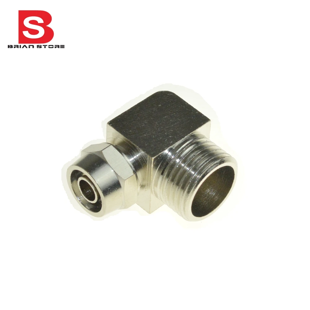 

Male BSP Eblow Brass Nickel Plated Pneumatic Pipe Hose Coupler Connector Fitting