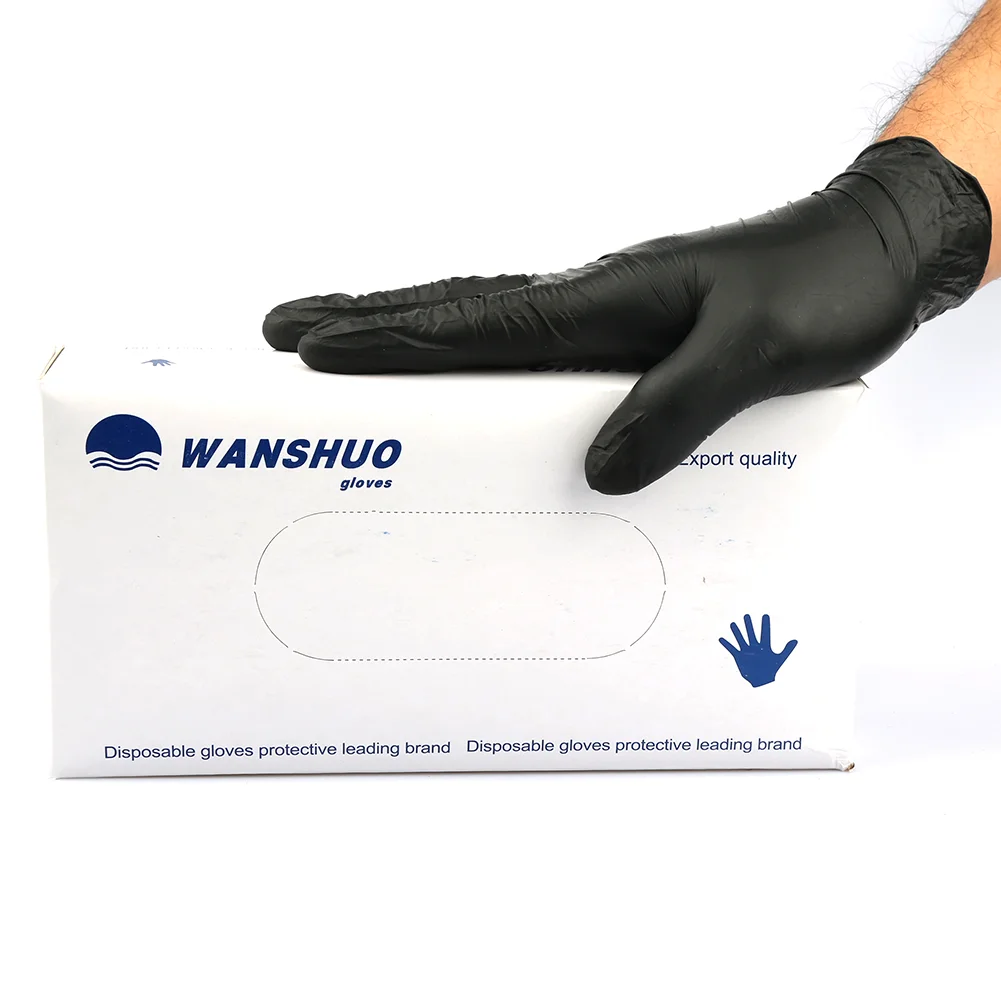 

100 Pcs Of Disposable Black Gloves Medical Tattoo Cleaning Supplies Household Tattoo Accessories Permanent Makesup Size Large