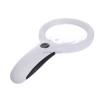 

For 10X Handheld Magnifier Magnifying Glass Lens Loupe 8 LED Light With Money Detect Promotion