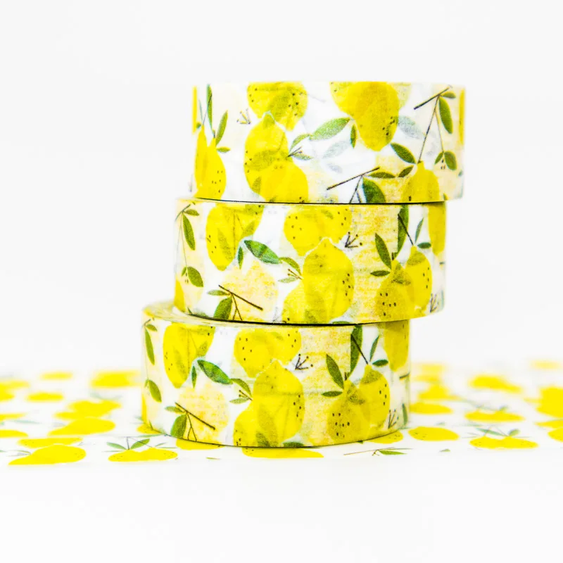 Васи набор маскировочной клейкой ленты декоративные клейкие ленты DIY светильник желтый лимон фрукты канцелярские товары Декор бумажный альбом 1 шт./лот