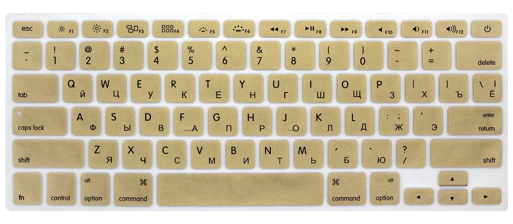 uxcell Russian Keyboard Skin Cover EU Black for MacBook Air 13 15 17inch