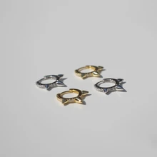 Новинка 925 года, серьги из стерлингового серебра, циркониевые серьги в стиле панк, геометрические серьги с пряжкой, простые универсальные серьги для мальчиков и женщин, еврей, persona