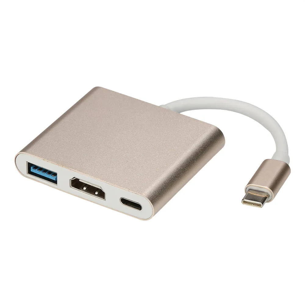 Тип C до 4 K HDMI USB 3,0 зарядный концентратор адаптер USB-C 3,1 конвертер для Macbook смартфон ПК iMac НОУТБУК концентратор адаптер 30