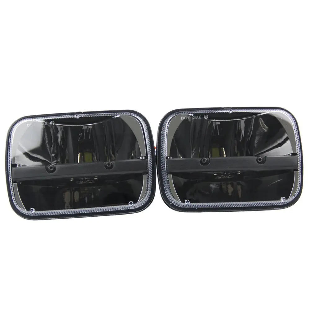 

2PCS 5'' x 7'' Rectangular LED Headlamp High/Low Beam headlight Square 7 inch Daymaker head light for Jeep Wrangler YJ Cherokee