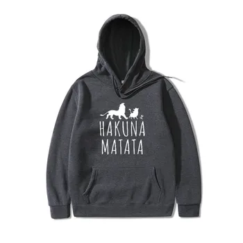 

2019 men's clothing cotton blend hakuna matata printed Hooded Sweatshirt with Hoodies Men Brand in Mens Hoodies and Sweatshirts
