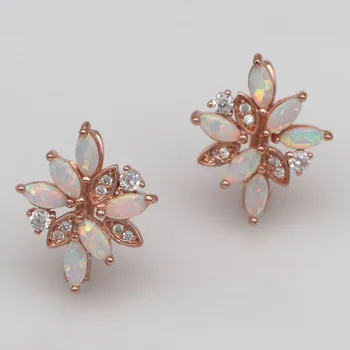 

RRH0001 2018 New Rose Gold White Opal Petal Shape Buckle High Quality Ladies Jewelry Gift