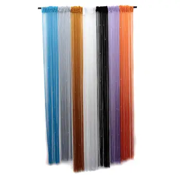 

Hot Crystal Bead Curtain String Sheer Blackout Valance Blinds Window Door Decoration Panel Screen Curtain For Living Room