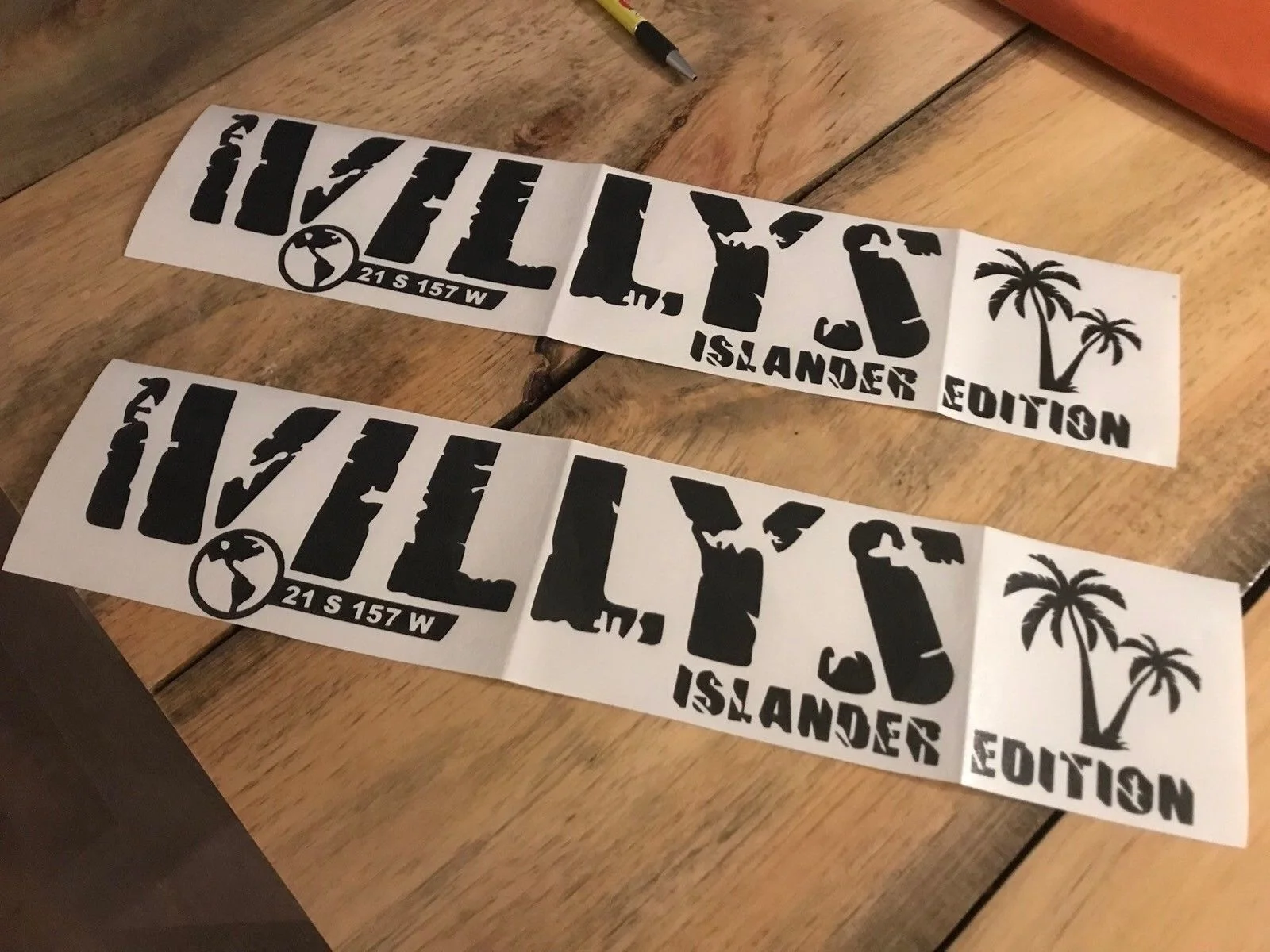 For 1Pair/2Pcs 2x Jeep Wrangler Willys islander Hood Decal Stickers