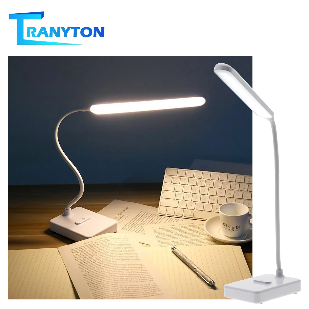 

USB LED Book Light Student Eye Protection Reading Lamp Touch Switch 3 Modes Dimming Desk Light Table Lamp for Study Room Bedroom