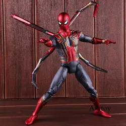 Мстители Бесконечность войны Marvel Человек-паук Железный Паук фигурку ПВХ Коллекционная модель игрушки большой размеры с подсветкой