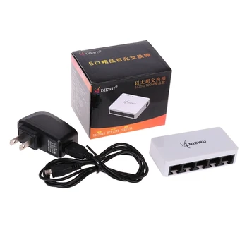 

tablet-5 Ports Fast Ethernet RJ45 10/100Mbps Network Switch Switcher Hub
