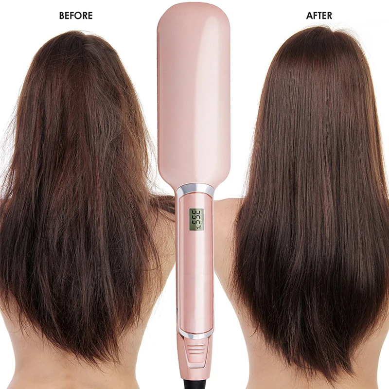 

Professional Electric Ceramic Infrared Straight Hair Straightener Flat Iron Fast Heating Dry/Wet Hair Salon Styling Tool