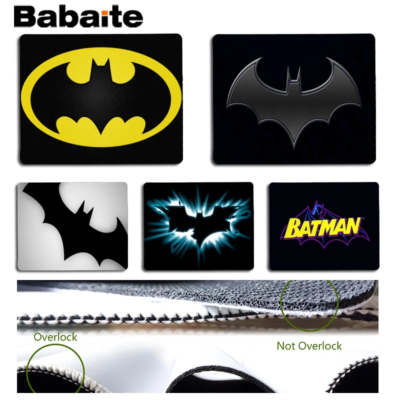 

Babaite Boy Gift Pad Cool batman logo Customized MousePads Computer Laptop Anime Mouse Mat Size for 18x22cm 25x29cm