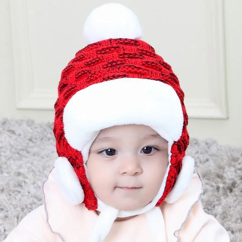 Newborn Baby Knitted Hat Baby Girl Boy Cute Winter Hats For Girls Warm