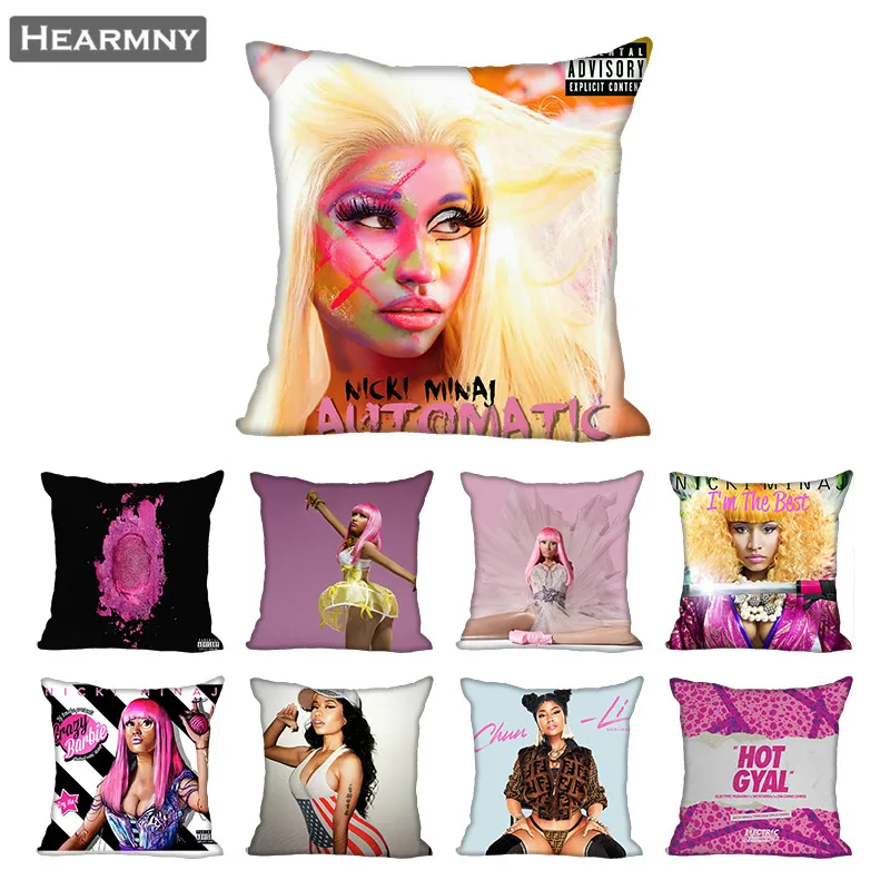 

Nicki Minaj Pillow Case For Home Decorative Pillows Cover Invisible Zippered Throw PillowCases 40X40,45X45cm