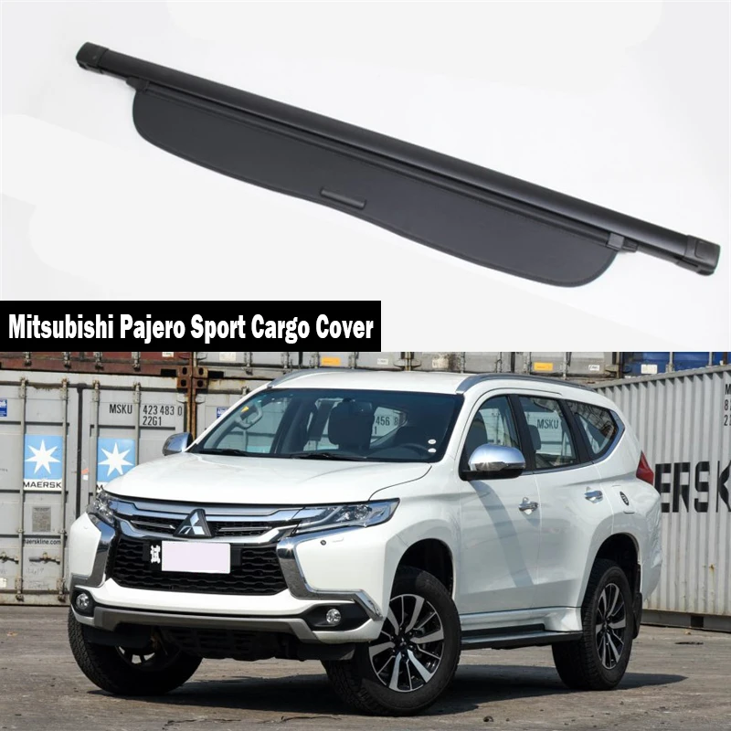 

Rear Cargo Cover For Mitsubishi Pajero Sport 2016 2017 2018 2019 privacy Trunk Screen Security Shield shade Auto Accessories