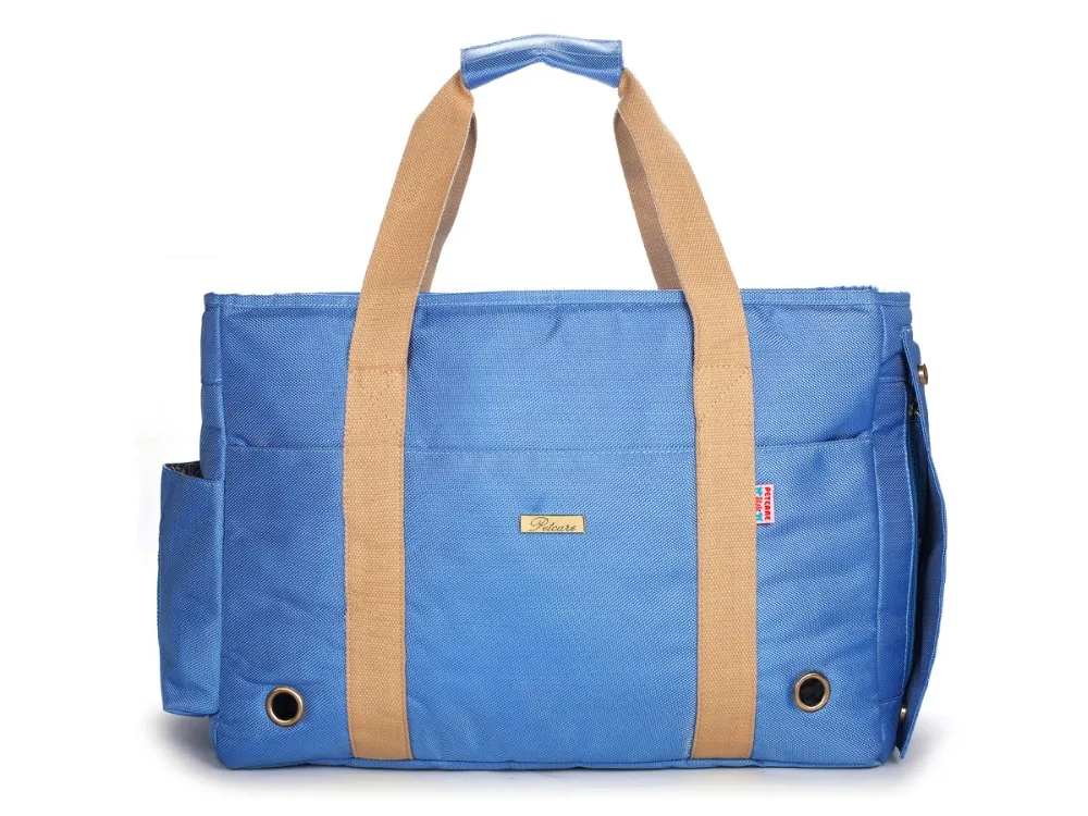 Free Shipping Blue Nylon Double stranded Pet Dogs Carrier Bag Fashion