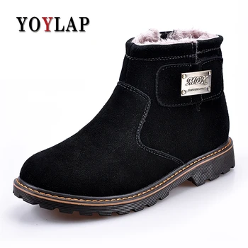 

Men Winter Fashion Snow Boots Doc Dr Martins Shoes Men Cow suede Genuine Leather Warm shoes Outdoor Leisure Dr. Boots
