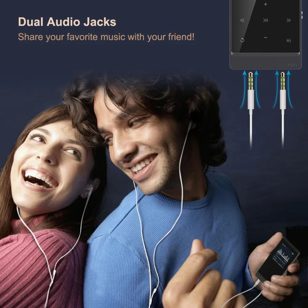 Высококачественный сенсорный экран Bluetooth MP3 плеер двойной аудиовыход