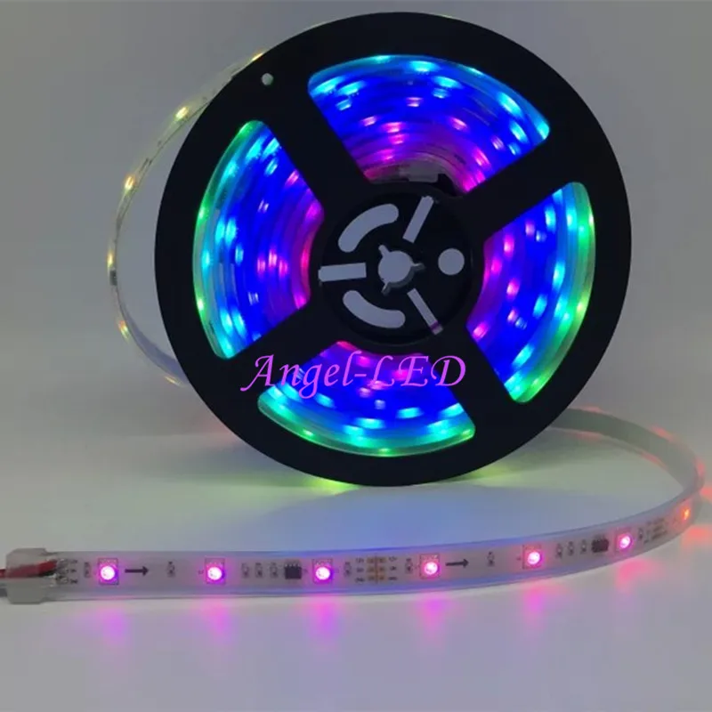 DC12V 5 м WS2811 светодио дный полосы света пикселей Rgb Полноцветный 5050 светодио дный ленты гибкая адресуемых цифровой светодио дный ленты 1 Ic