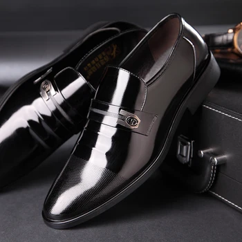 

OSCO Fashion Oxford Business Men Shoes Soft Breathable Men Formal Shoes Pointed Toe Luxury brand Micro Leather Oxford Shoes
