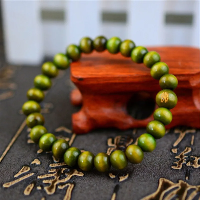 Молитвенный браслет из бисера 108 тибетский Будда подвеска мала для медитации ожерелье Йога четки счастливый деревянный браслет для женщин мужские ювелирные изделия - Окраска металла: green 2