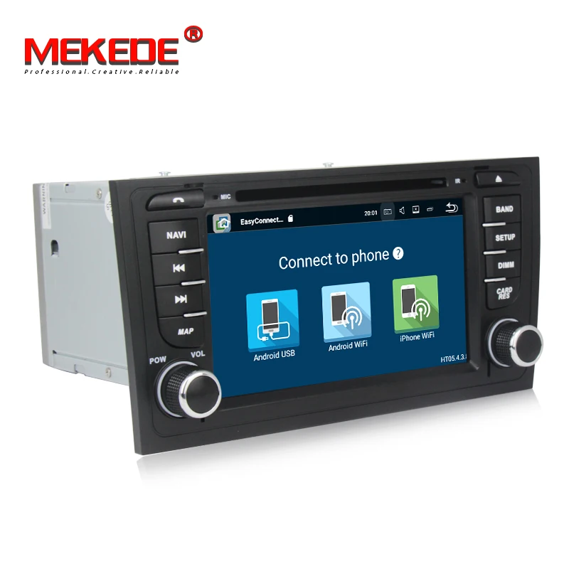 Excellent 7" Quad Core Android 7.1 Car DVD player for Audi A6 1997-2004 & Audi S6 1997-2004 & Audi RS6 1997-2004 with 1024*600 Res+8G map 5