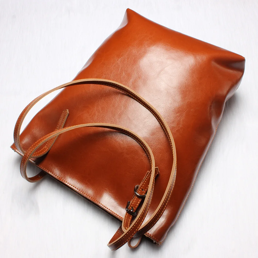 Высокое качество сумки на плечо для женщин масло воск спилок кожа сумки-мессенджеры коричневый бордовый черный синий YK042
