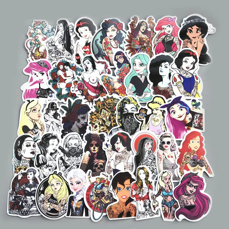 The New 52 Pcs Mixed Compute Stickers For Kids Home Decor On Laptop Sticker Decal Fridge Skateboard Doodle Stickers Toy Stickers