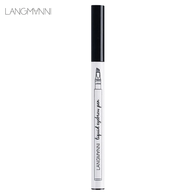 

BEST-Langmanni Plastic Four Eyebrow Pencil Extremely Fine Eyebrow Pencil Waterproof Liquid Eyebrow Pencil