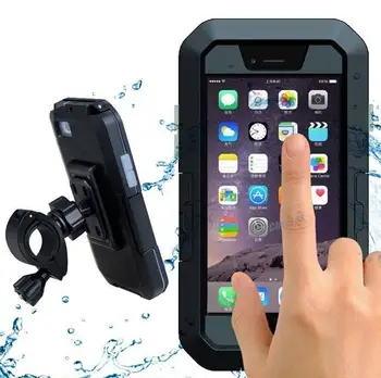 

Outdoor Waterproof Bicycle Handlebar Phone Holder Case for iPhone X 7/8 Plus