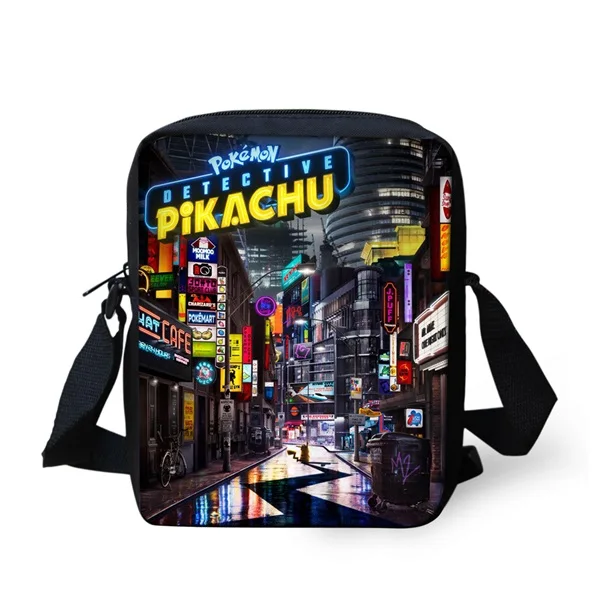 Jackherelook/Новинка года; детские школьные сумки с принтом покемона, детектива Пикачу; школьные мини-сумки через плечо для мальчиков и девочек - Цвет: HMF361E