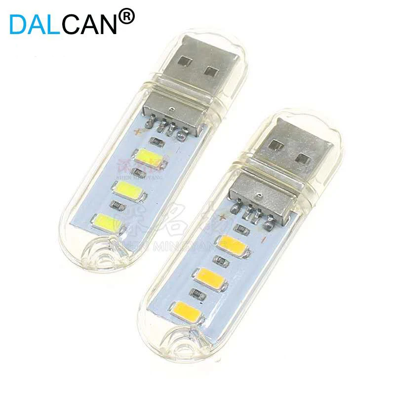 

DALCAL Bright 3LED Portable Mini USB Light Desk Lamp Night Lamp Book Light For PC Desktop Laptop Notebook Reading Power Bank